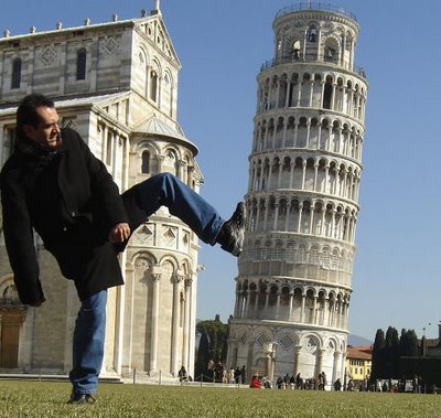 Kicking the leaning tower of pisa Kicking the leaning tower of pisa