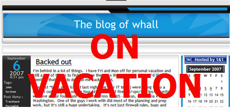 blog of whall on vacation